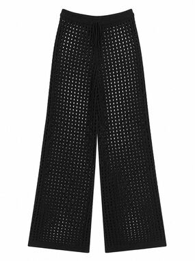 Black Knit Cover-Up Pants - Size M